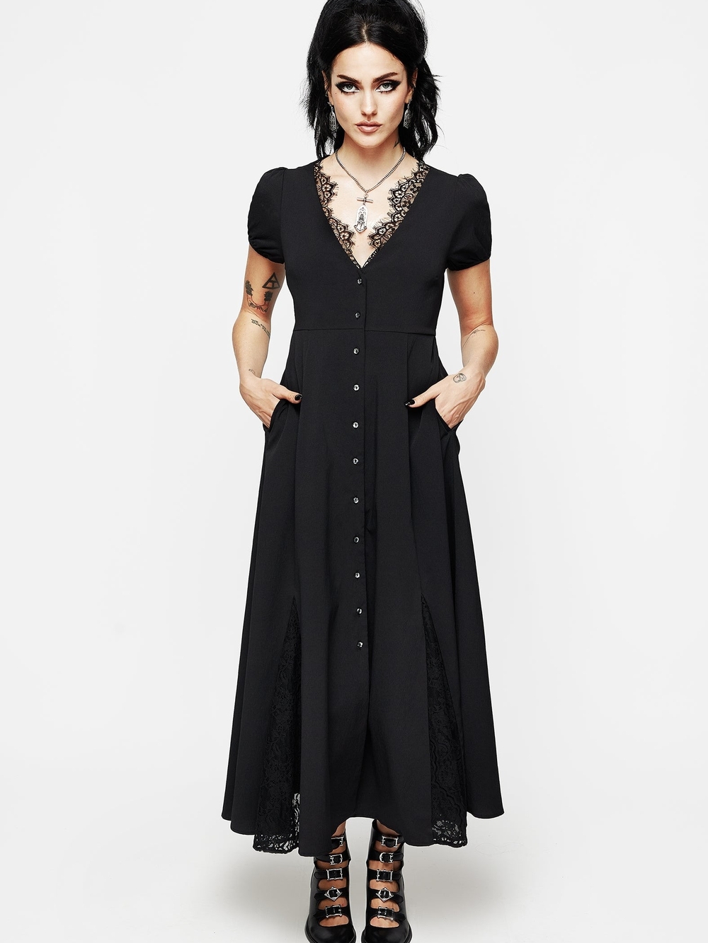 NWT Disturbia Taissa Button Up Maxi Dress Size 10/6
